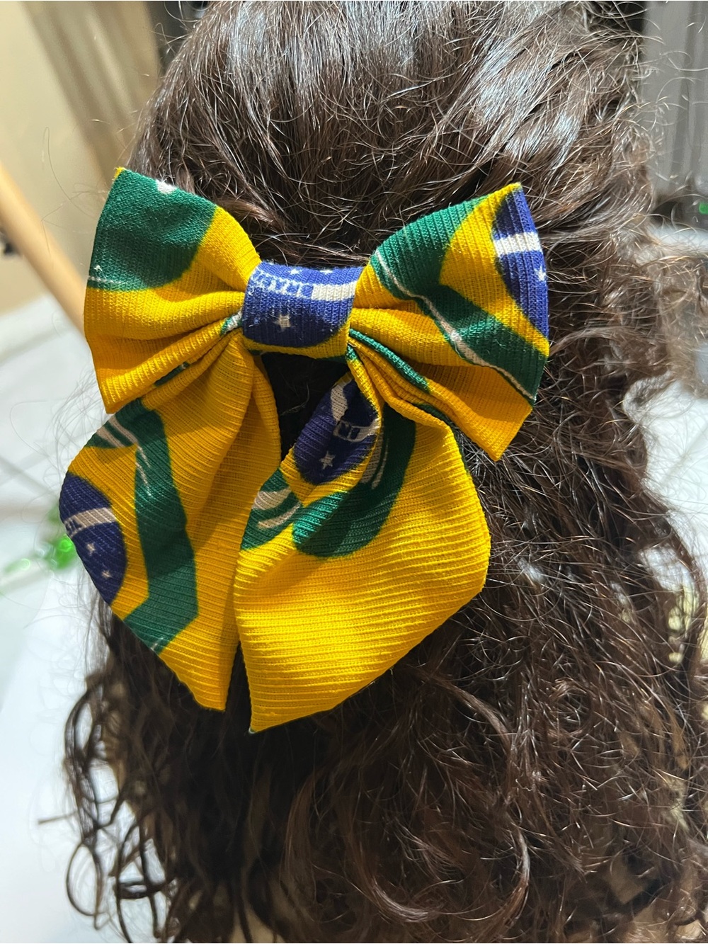 Yellow, Green & Blue Girls' Bow Hair Clip - Kids Accessories